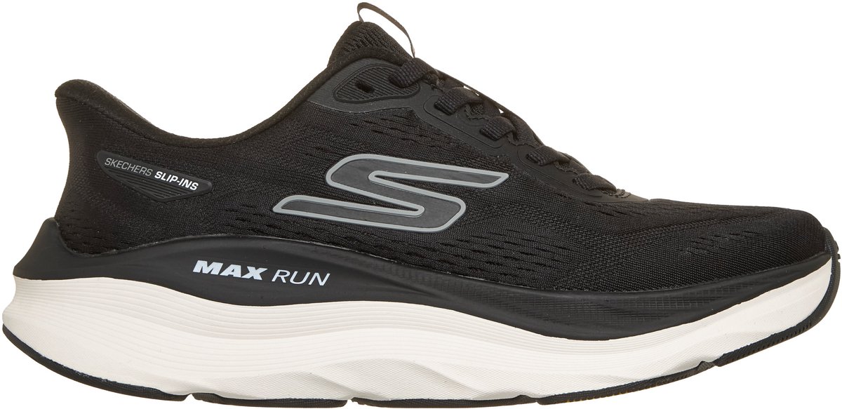Skechers MAX RUN Dames Sportschoenen - Zwart / Wit