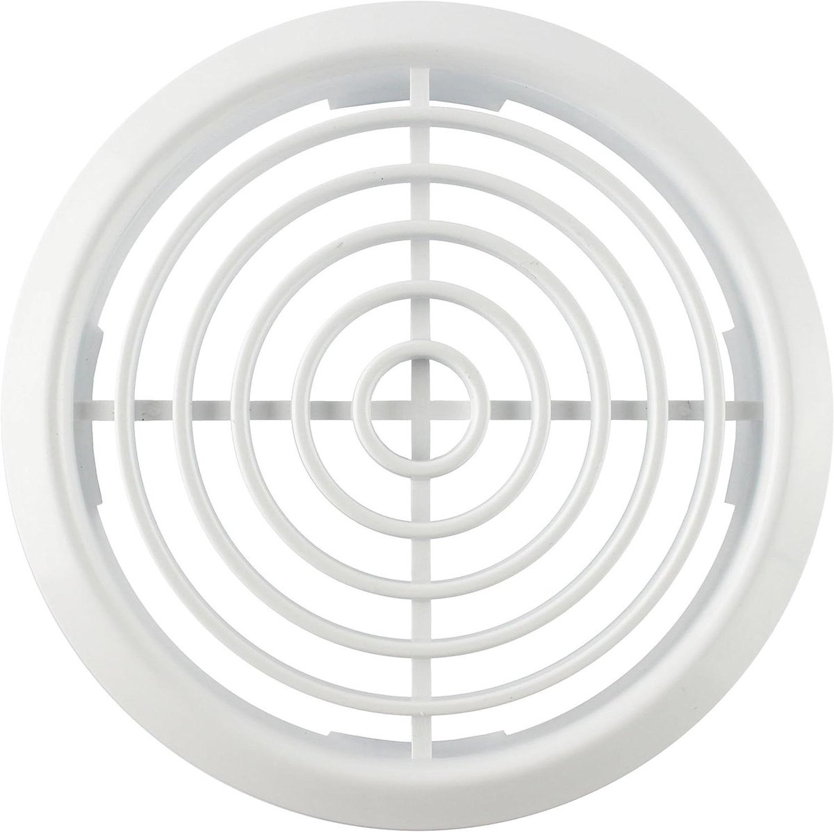 Ventilatierooster - Luchtuitwisseling rooster - Meubel ventilatie - Weerbestendige kunststof - Ø 70 mm - Wit