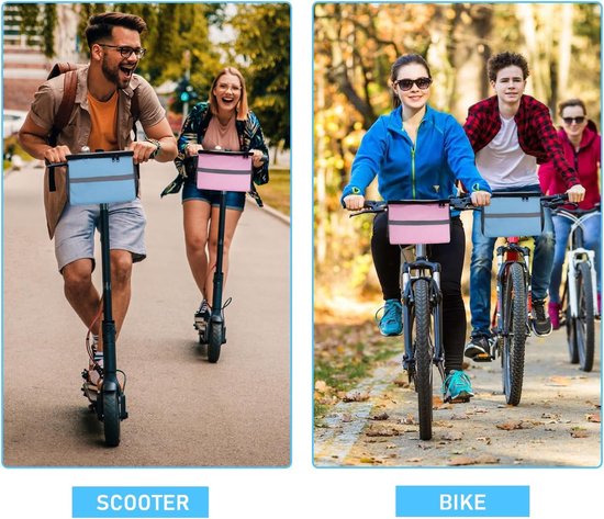Fietsstuurtas Telefoonhouder - Fietstas Opbergtas - Fietsen Organiseren - Waterbestendig Regenhoes - 4L Capaciteit - Azure — afbeelding 3