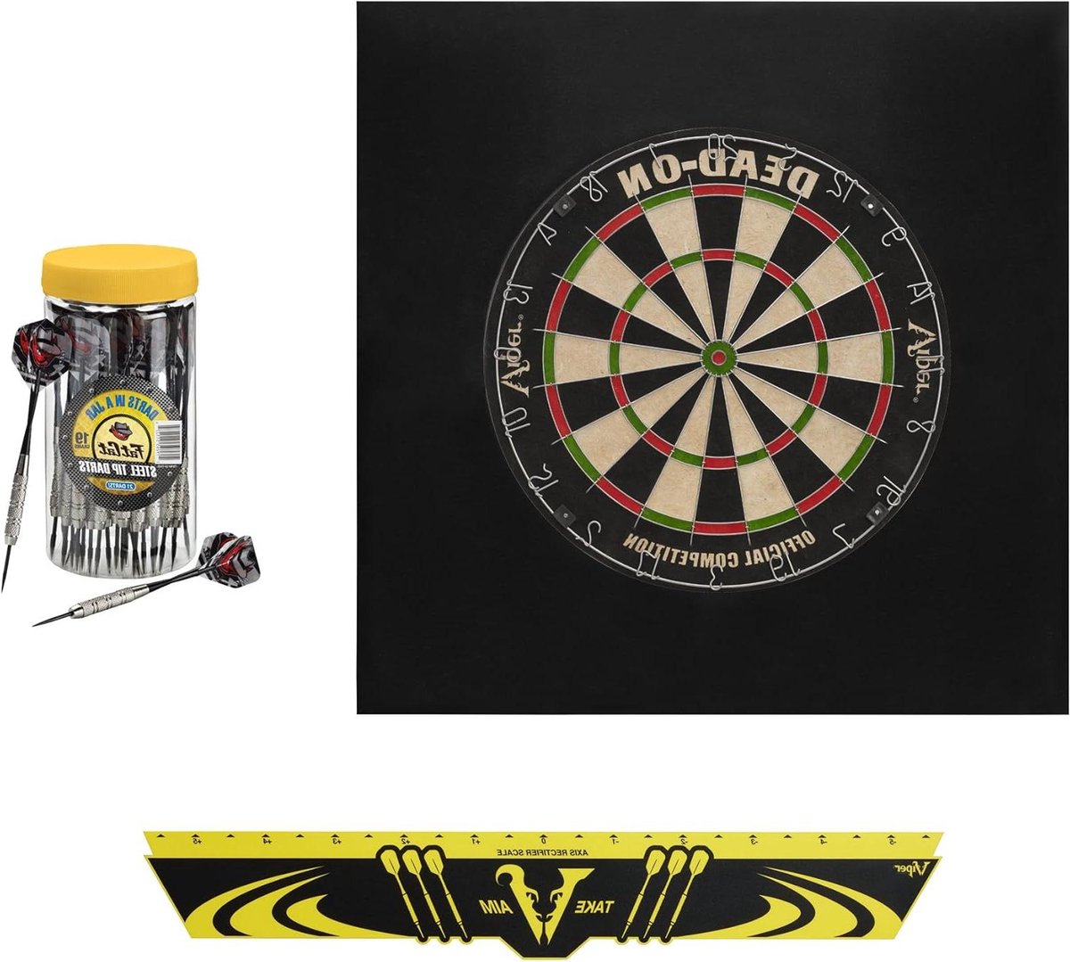 Dartbord Set - Pijltjesbord - Spelletjes Spelen - Inclusief 21 Pijltjes - 18 Inch - Multicolor