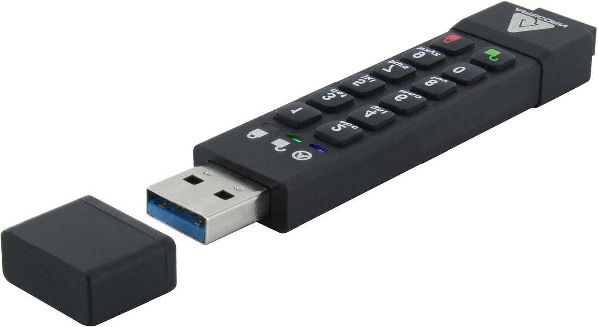 Beveiligde USB Stick - Data Opslag - Veilige Documenten - Hardware Encryptie - 64GB - Zilver