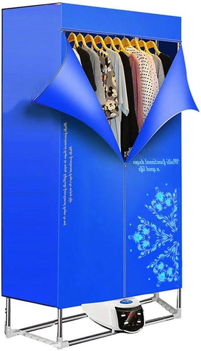 Elektrische Wasdroger Kledingdroger Kast Snel Kleding Drogen Anion Sterilisatie 15 kg Capaciteit Blauw