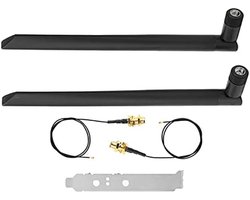 SMA Antenne Kabel Set - WiFi Bluetooth Antenne - Netwerkverbetering - Hoge Gain 8DB - 2 Stuks - Zwart