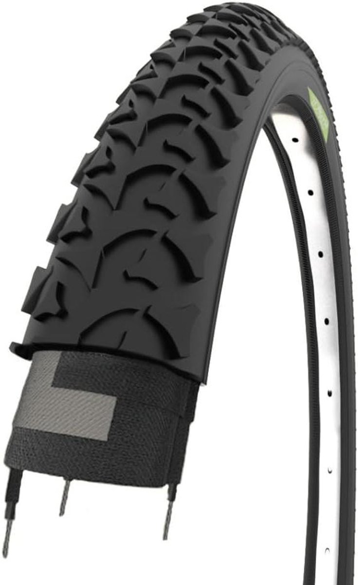Fietsband 20 inch - Kinderfietsband MTB - Mountainbiken - Rubberen loopvlak - 20 x 195 (50-406) - Zwart