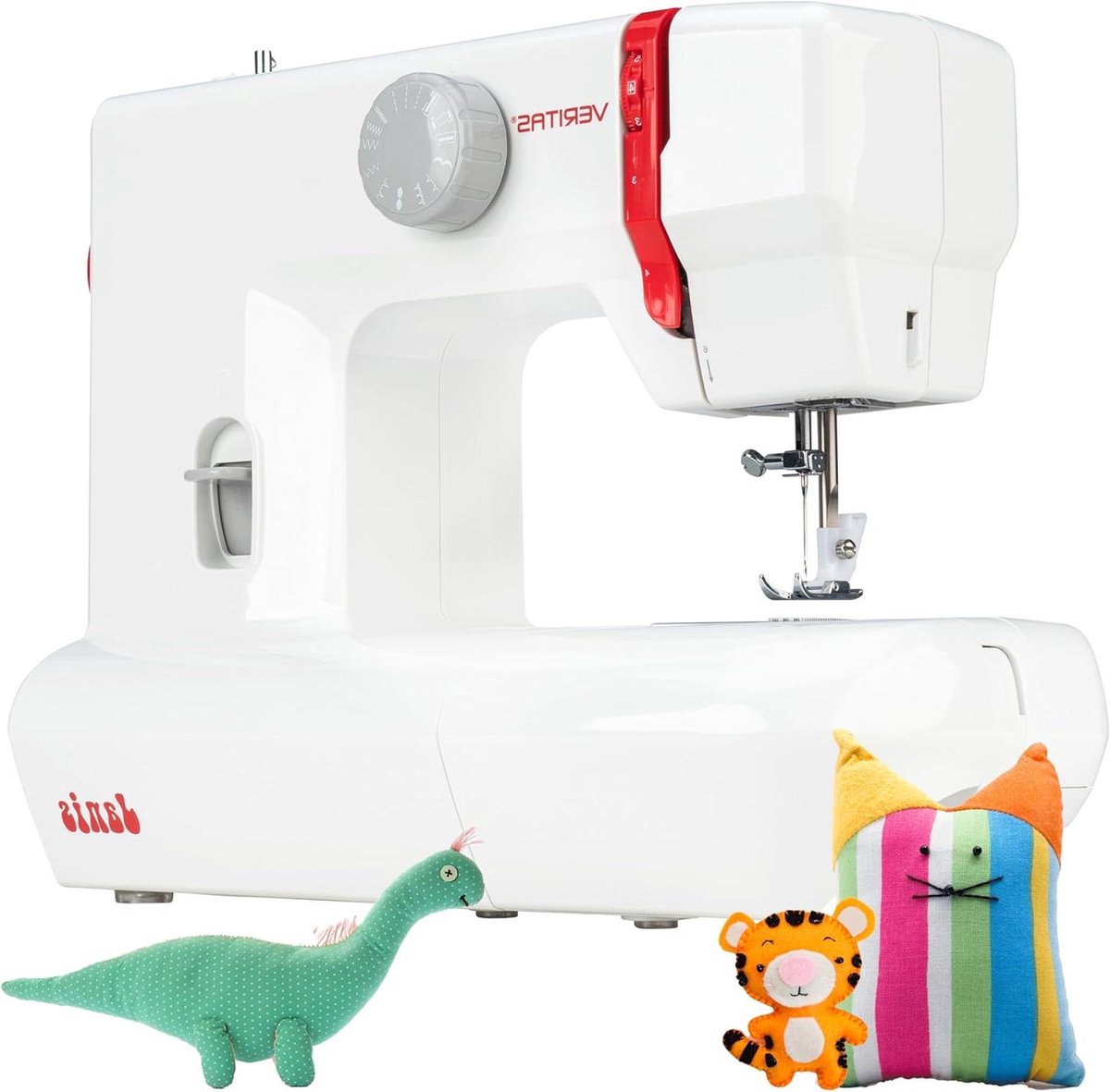 Naaimachine - Kleine naaimachine - Beginners naaien - 9 Steekprogramma's - Niet gespecificeerd - Wit-rood