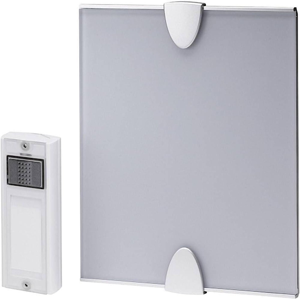 Draadloze Deurbel Set - Gong Set - Veilig Huis - 210 Meter Bereik - Standaard Formaat - Wit Zilver