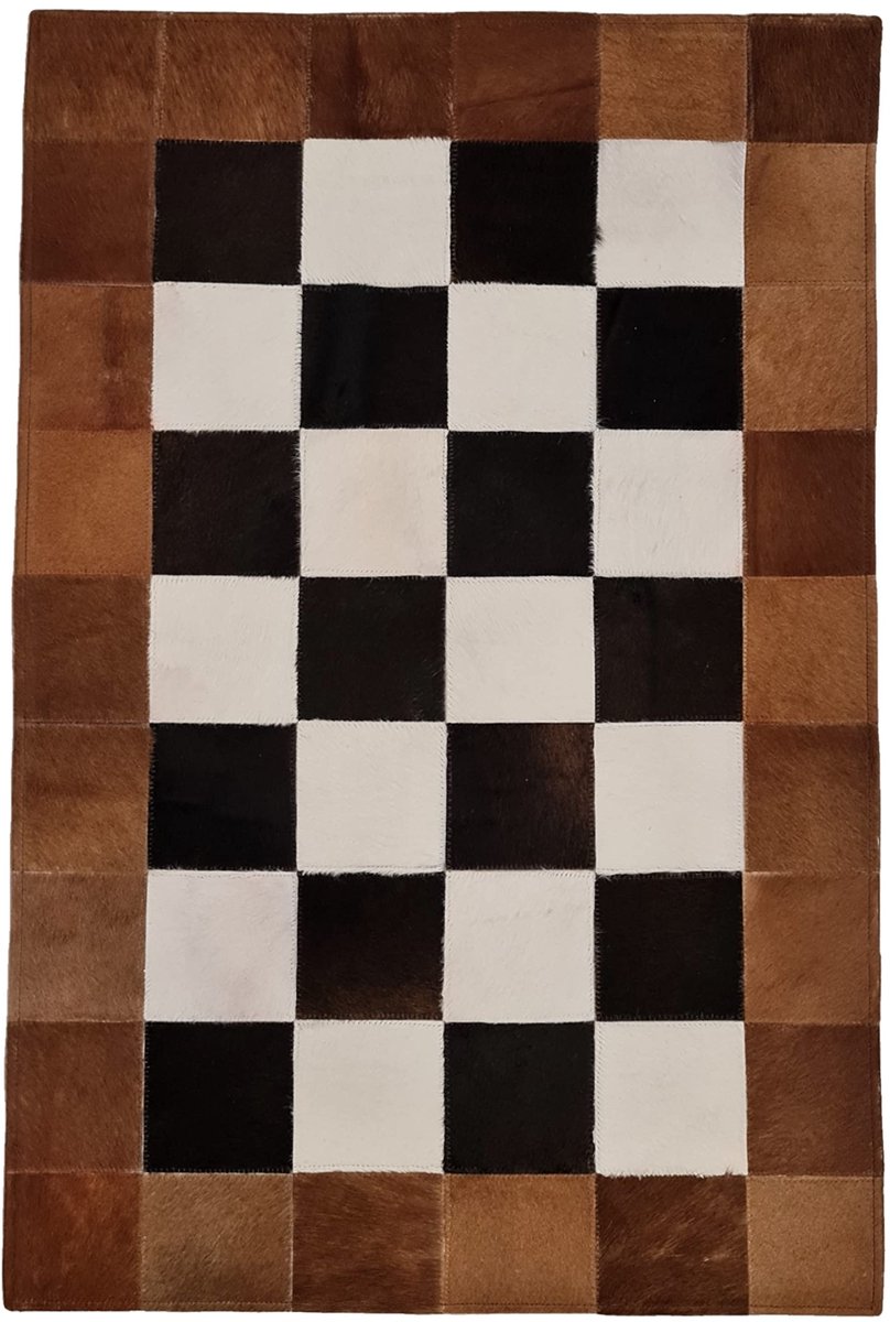 Patchwork Tapijt, Gebied Tapijt, Naturel, Premium, 90cm x 60cm, Woonkamer, Vintage Stijl, Slaapkamer Nachtkastje, Designer Tapijt, Koeienhuid Mat, Rechthoekig, Vervagen Resist, Gemakkelijk
