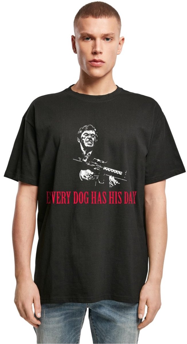 Merchcode Scarface - Every Dog Oversize Heren Tshirt - S - Zwart