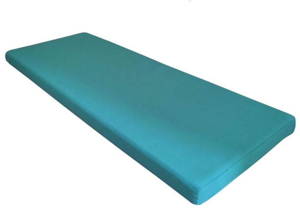 Bankkussen,ultra zacht niet-slip zitkussen dikker spons bankkussen met banden rits voor binnen buiten tuin bank patio pad 5cm dik blauw 100x30x5cm