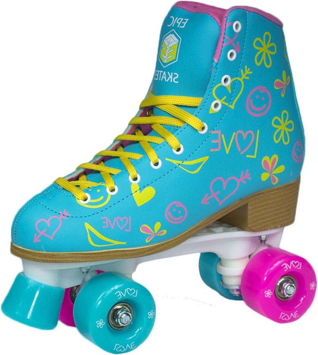 Quad Rolschaatsen Skates Buiten Bewegen Comfortabele Hoge Laars Dames 4