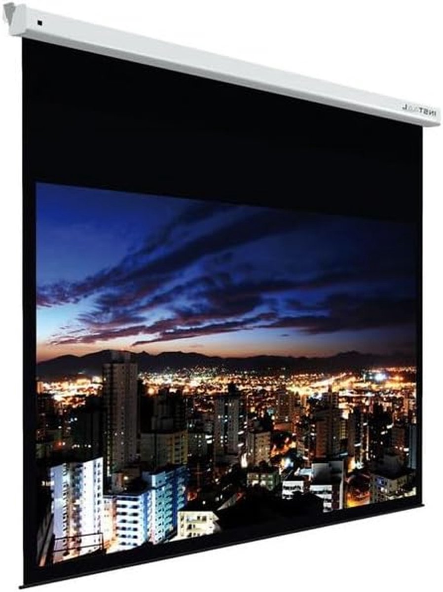 Elektrisch Projectiescherm - Gemotoriseerd Scherm - Home Cinema - Plug and Play - 240 x 135 cm - Wit