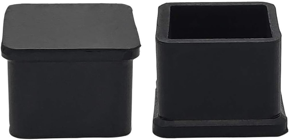 Stoel Poot Caps - Meubilair Hoezen Vloerbeschermers - Vloeren Beschermen - Voorkomt Kras Schade - 30 x 30 mm - Zwart