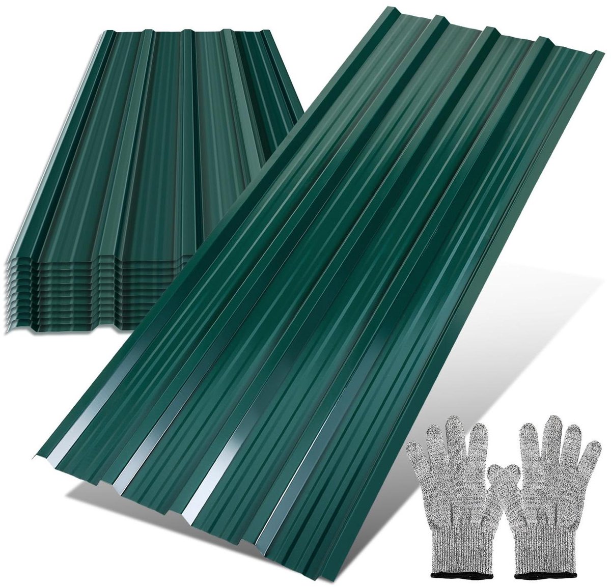Golfplaten Dakplaten - Trapeziumplaten Golfplaten - Dak Bedekken - Verzinkt Staal - 7 m² -
