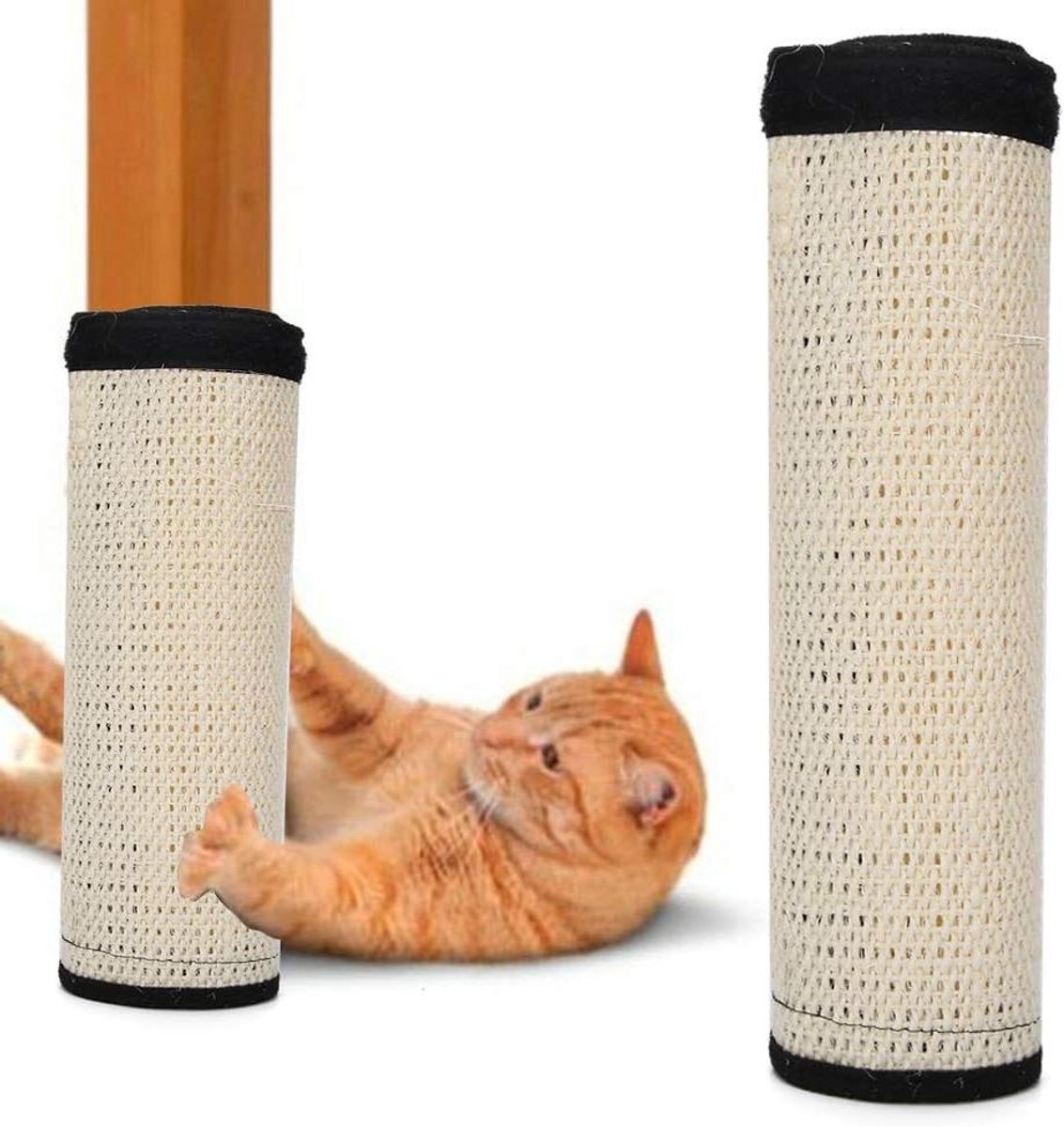 Krabpaal voor meubels - Katten krabmat - Meubels beschermen - Met klittenband - 39x29cm - Wit