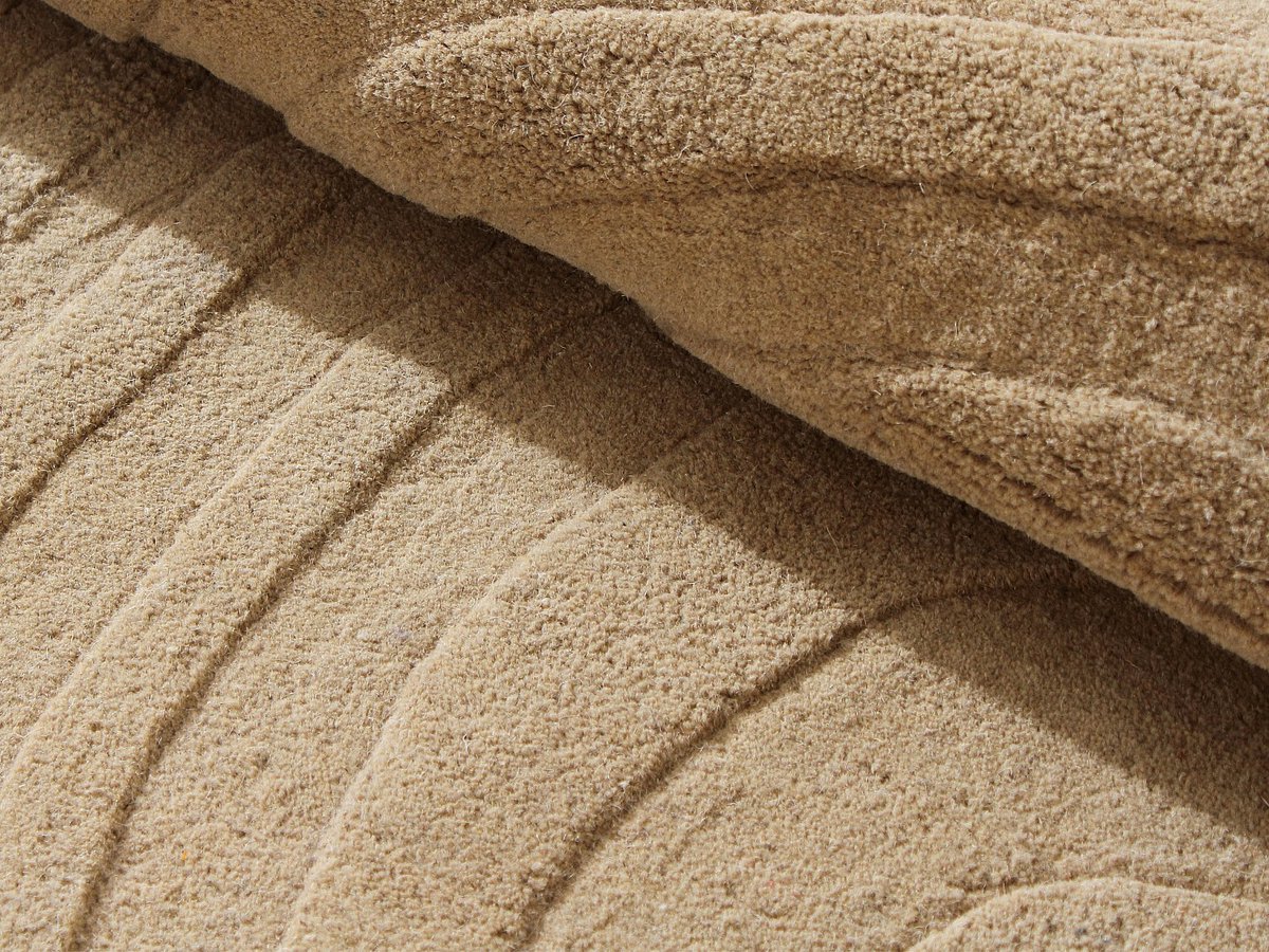 Vente-unique Getuft vloerkleed 100% wol - 200 x 290 cm - Taupe - 2000g/m² - NOELIA