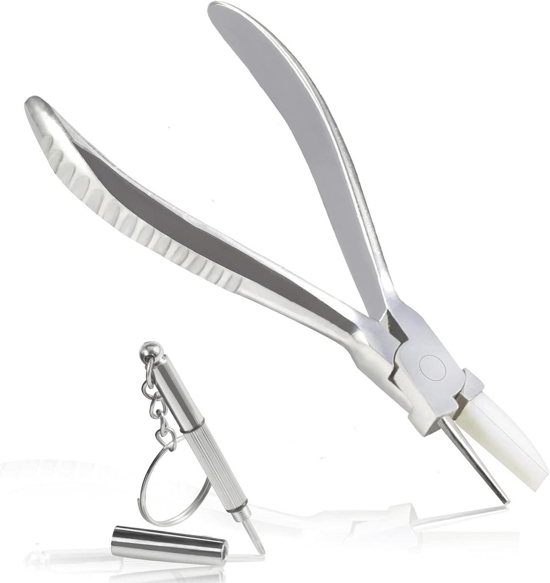 Brillen Tang Set - Bril Reparatie Gereedschap - Brillen Aanpassen - Nylon Bekken Antislip - 6 Inch - Zilver