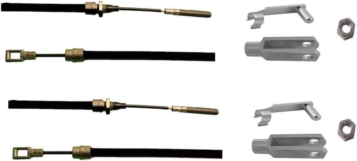 Remkabel Set - Fietsremkabel Kabelset - Fietsreparatie - Met Gaffel - 1275 mm - Zilver