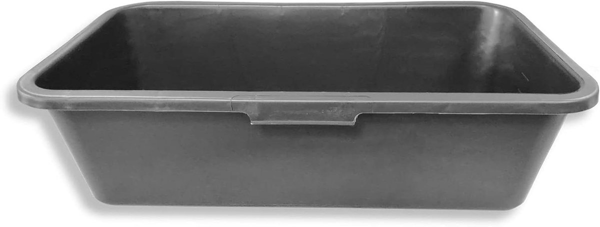Mortelbak Rechthoekig - Speciekuip Bouwemmer - Bouw en Tuin - Versterkte Bodem - 40 Liter - Zwart