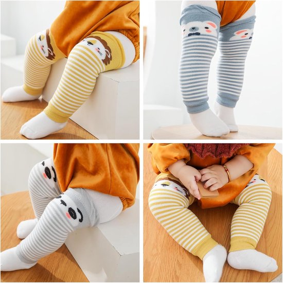 Baby beenwarmers - Kniebeschermers peuter - Warm houden - Schattig dierenpatroon - 30 cm lengte - Multicolor — afbeelding 2