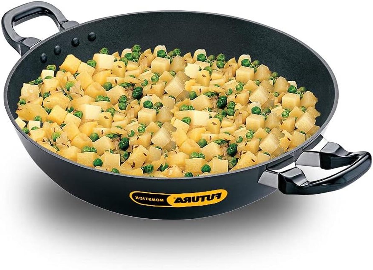 Koekenpan - Wokpan - Gezond Bakken - Duurzame Anti-aanbaklaag - 30 cm - Zwart