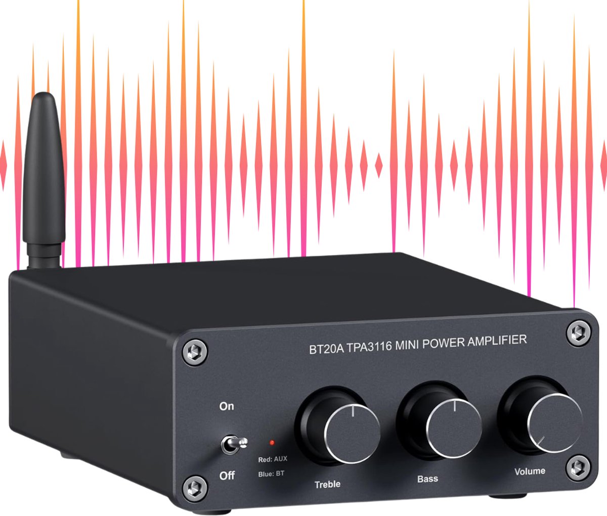 CRLYN® Audio Versterker - Stereo Versterker - Amplifier- Complete Set