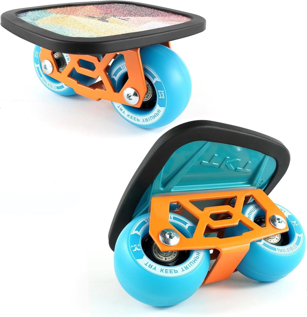 Freeskates Aluminium Split Skateboard Driftboard Street Cruising Aluminium Deck Stabiliteit 73x43mm Wielen Gekleurd