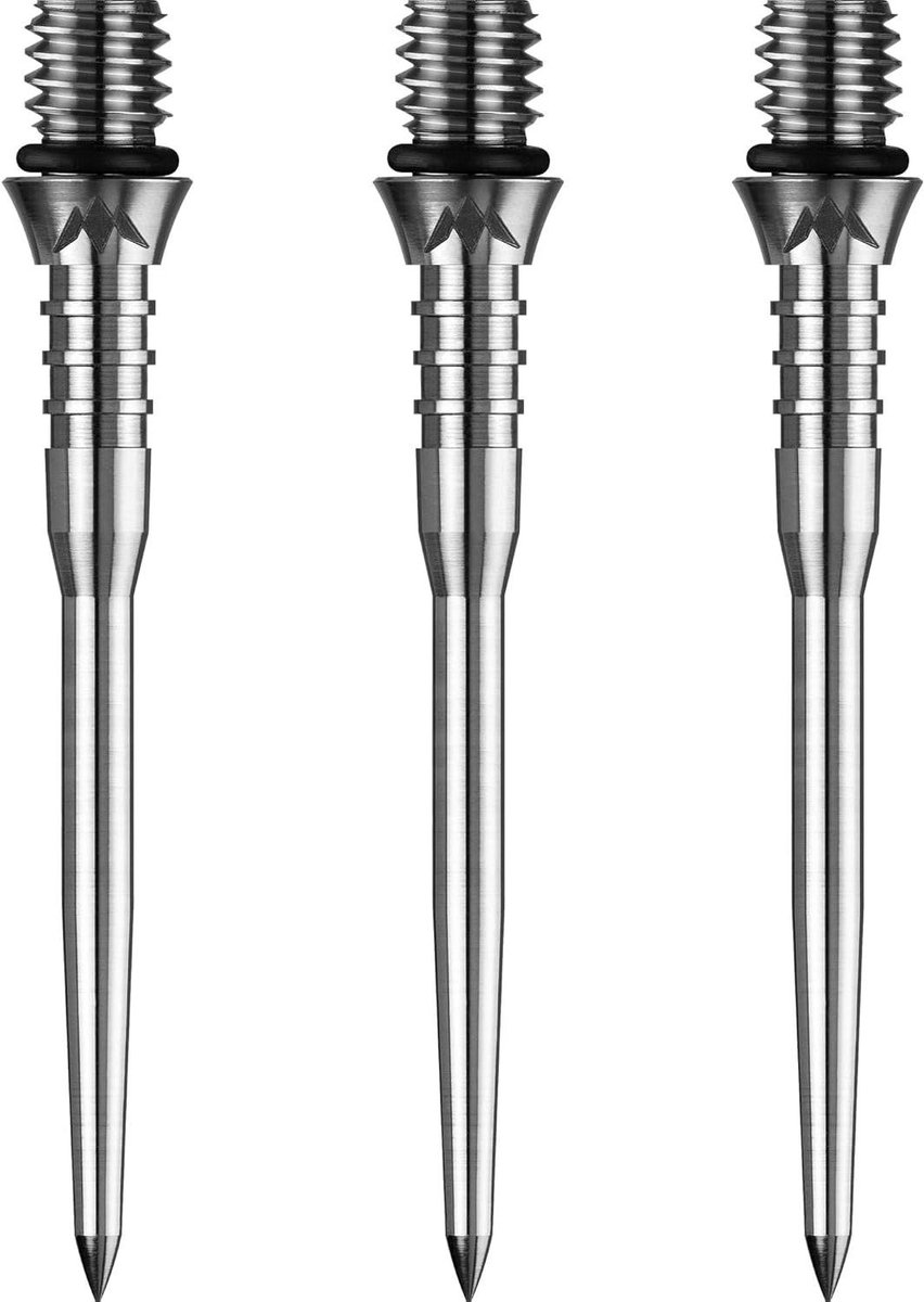 Dart Conversie Punten - Soft Tip naar Staal - Dartwedstrijden - Titan Pro Titanium - 34mm - Zilverkleurig