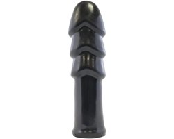 Buttplug The Triple Threat 24,1 cm - Zwarte Buttplug met 3 Eikelvormige Koppen
