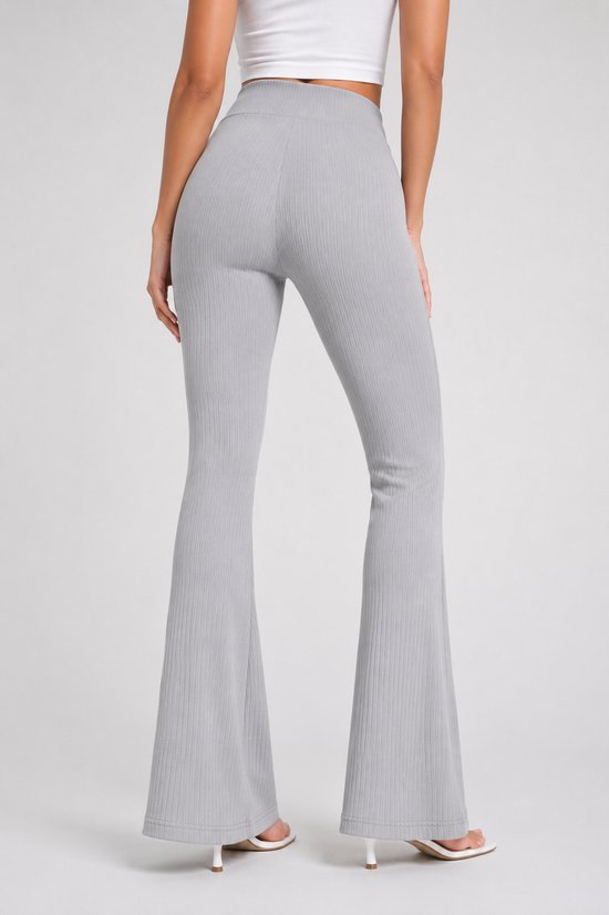 SparkNine Breezeflare dames legging - stijlvolle flare broek - S - grijs - lichtgewicht & ademend - hoge taille - flatterende pasvorm — afbeelding 3