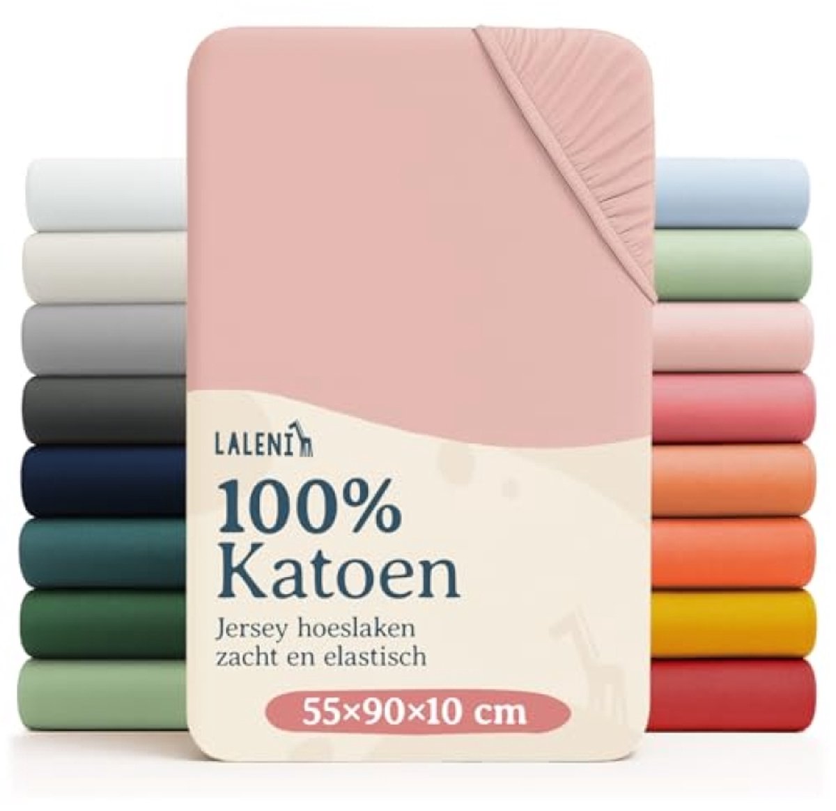Nazik Living Jersey Hoeslaken 55x90 cm - 2-pack Roze - 100% Katoen - OEKO-TEX - Babybed & Ledikant
