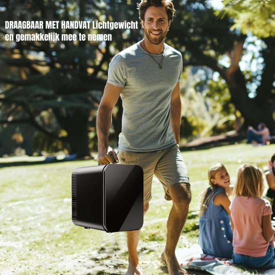 QORA® Mini Koelkast - Koelkast- Zwart- ‎30cm x 23cm x 30 cm van Qora — afbeelding 4