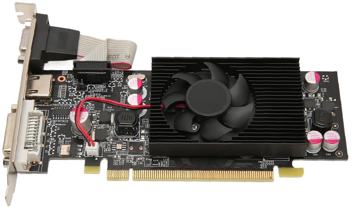 Dailygoods- Grafische Kaart 1GB DDR2 - PCI Express 2.0 - 589MHz GPU - 800MHz Geheugenklok - Stabiele Prestaties - Koelventilator - Videokaart