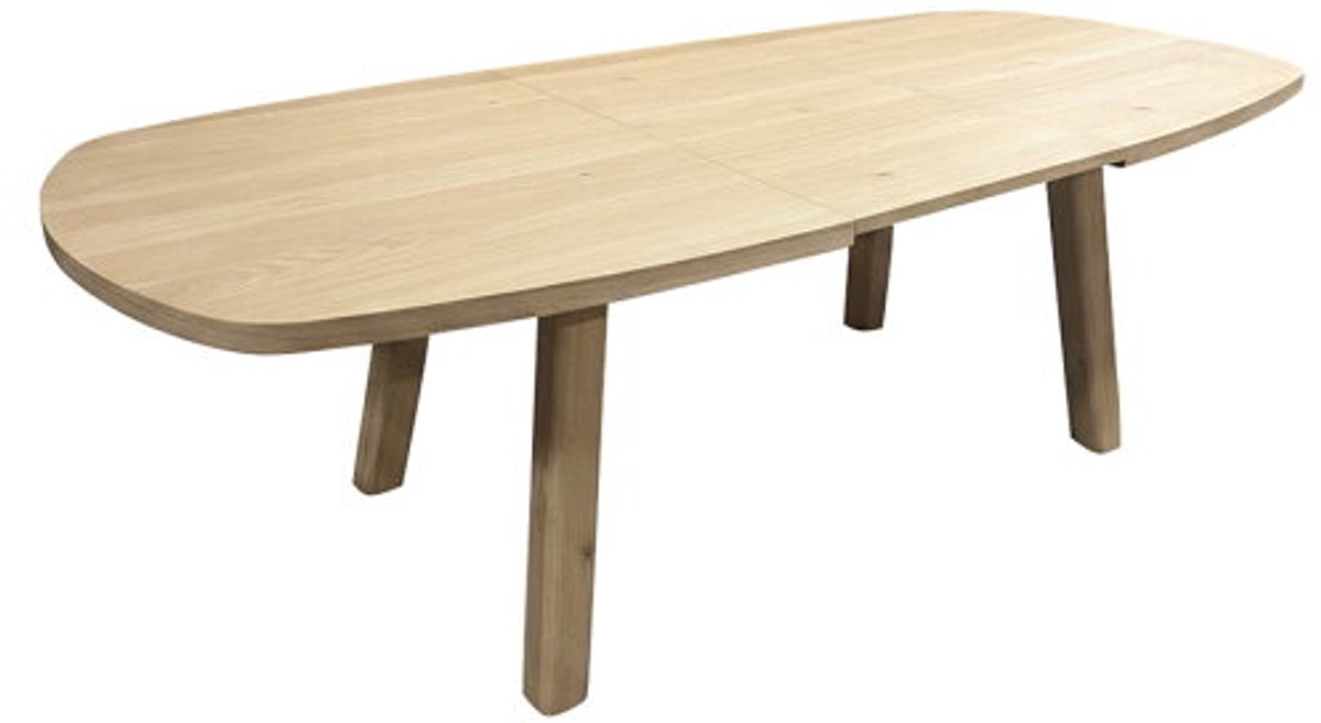 Eettafel Lindholm Deens ovaal uitschuifbaar eiken 160/220 cm - Dark Chocolate bruin