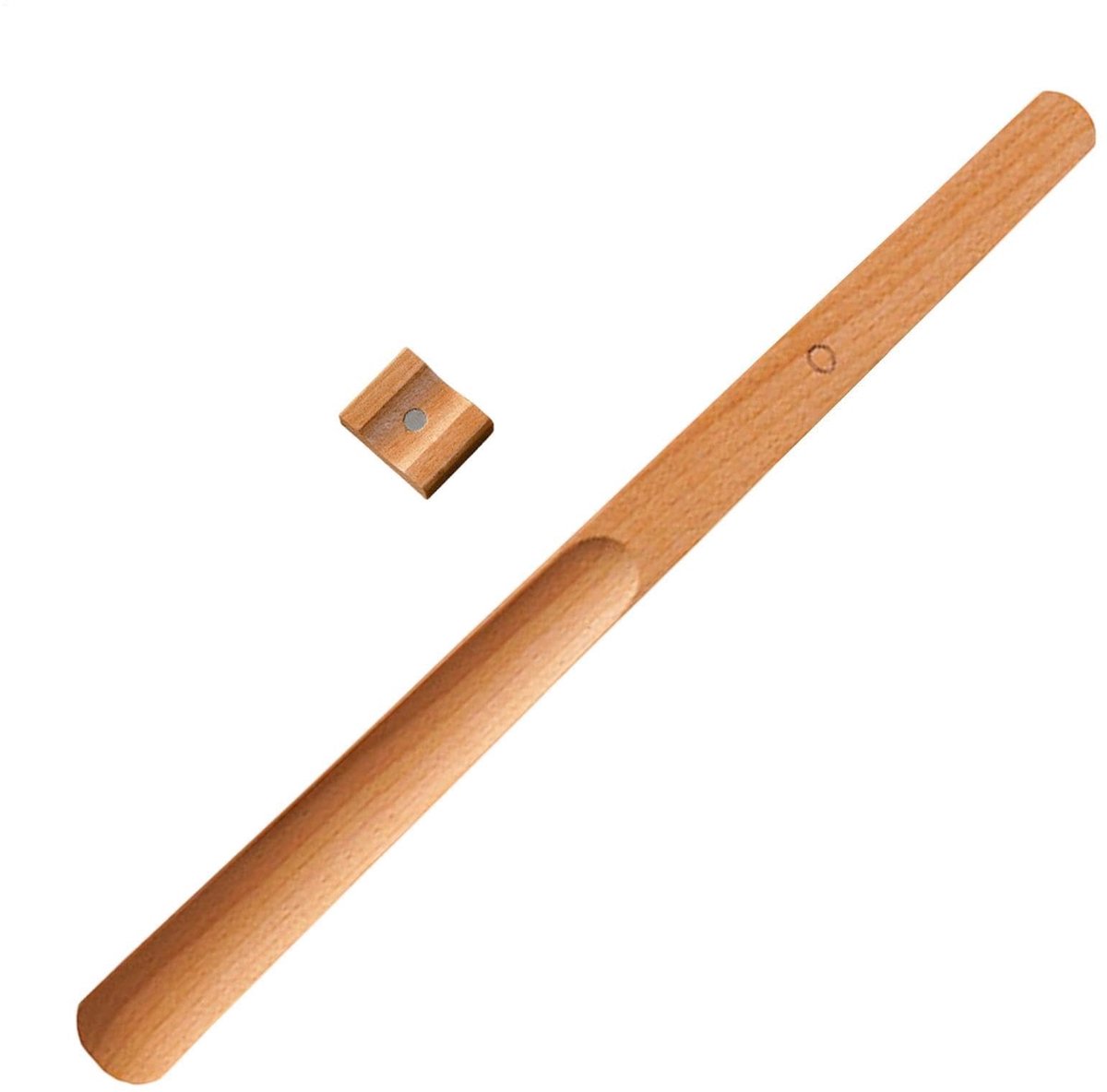 Dailygoods- Schoenlepel 55 cm - Houten Schoenlepel - Ergonomisch Design - Magnetische Opslag - Voor Senioren/Zwangere Vrouwen - Comfortabele Grip - Schoenhulp