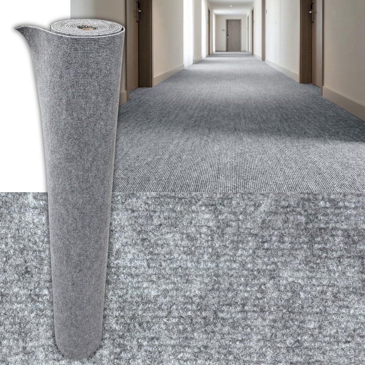 Dailygoods- Tapijtrol 6 m² - Zelfklevend - 120 x 500 cm - 5 mm dik - Schokabsorberend - Geurloos - Halflang polyestervlies - Vloerbedekking