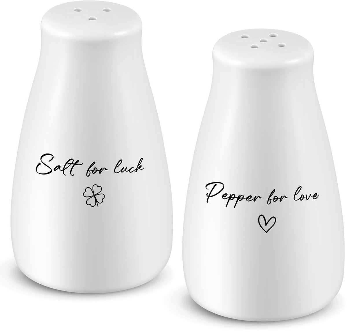 Dailygoods - Geiserailie Zout- en Peperstrooier Huwelijkscadeauset Met Zout- en Peperstick