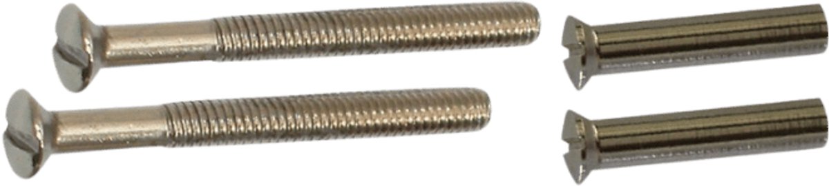 QlinQ patentbout M4x55 mm nikkel | Voor patentrozetten en deurkrukken 2 stuks
