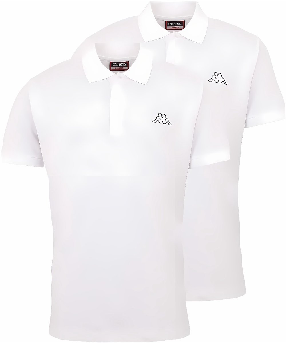 Kappa herenpoloshirt Venist Men set van 2 stuks 707468 Bright -L 11-0601-weiss