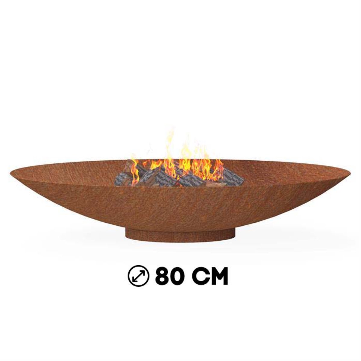 B-lazy vuurschaal in cortenstaal - diameter: 80 cm - staaldikte 3mm - gewicht: 16kg - 5 jaar garantie!