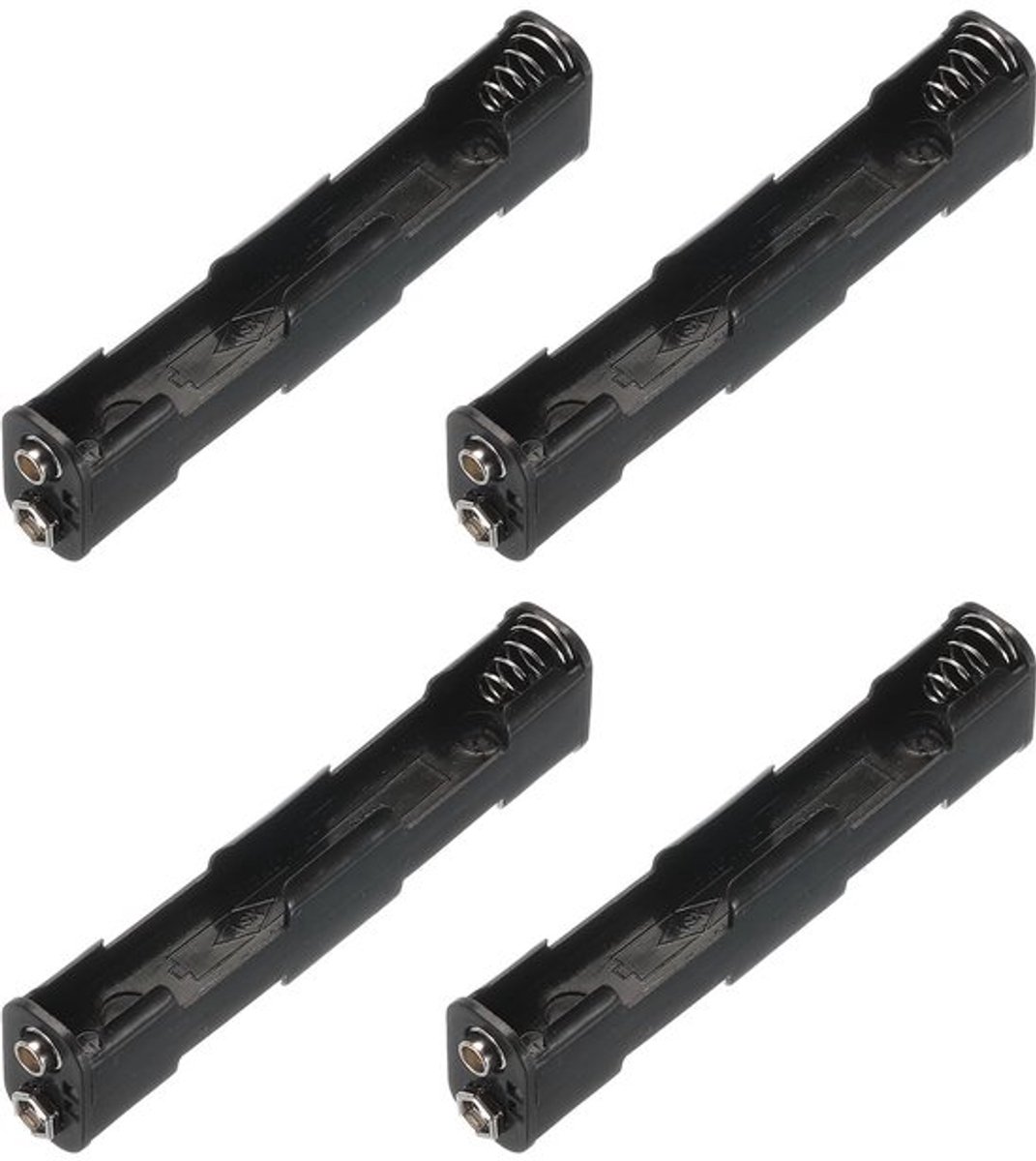 Batterijhouder voor 4 x AA met schakelaar