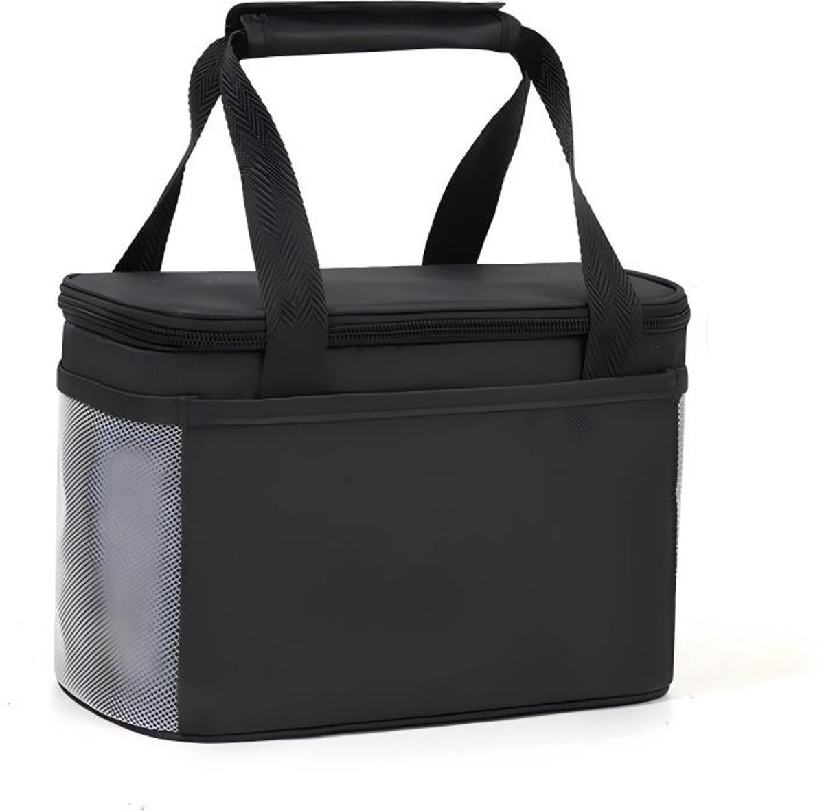 Geïsoleerde lunchtas, zacht en koel, opvouwbaar, lekvrij, geschikt voor picknicks, barbecues, kamperen en reizen,Grote zwarte