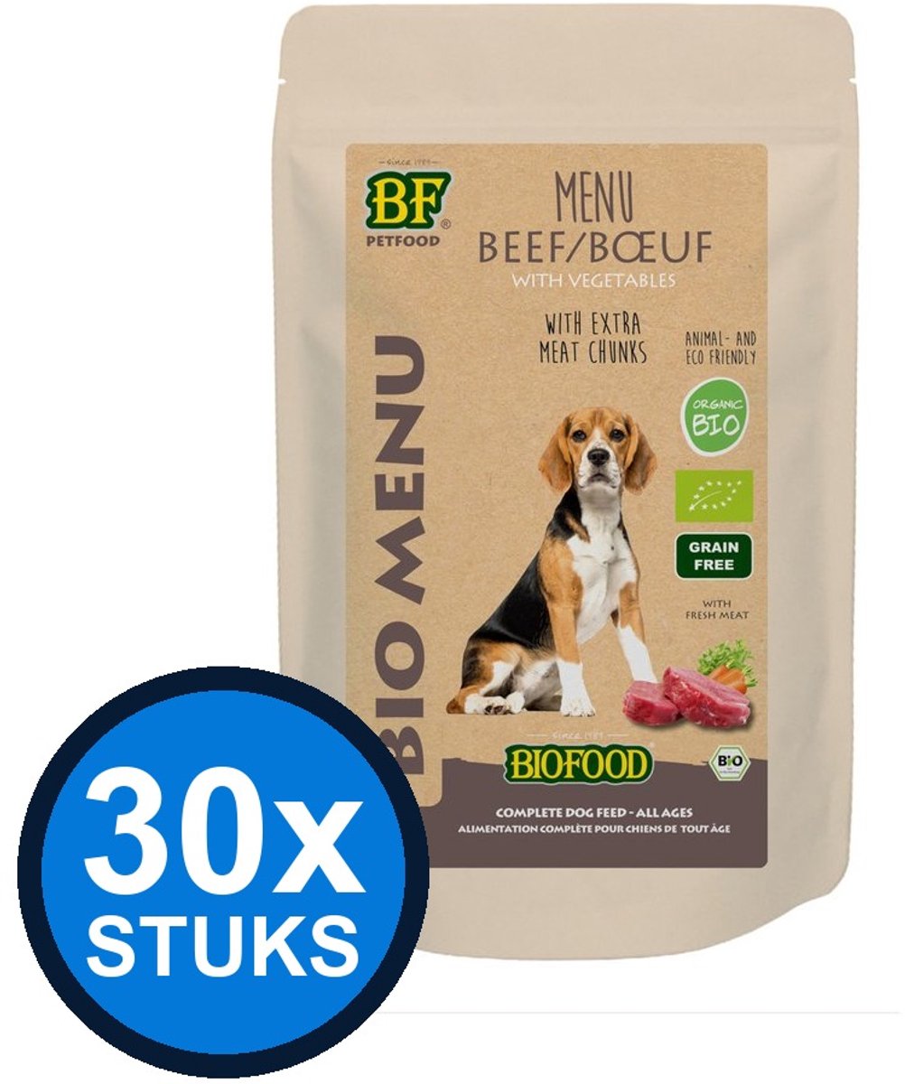 Biofood Biofood - Organic Rund Menu Pouch - Hondenvoer Natvoer - 150g