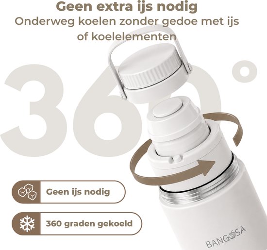 Melkkoeler voor Onderweg - Draagbare Moedermelk Koeler 750 ml met 2x 325 ml BPA-vrije Flesjes - Tot 24u Koeling - Wit — afbeelding 4
