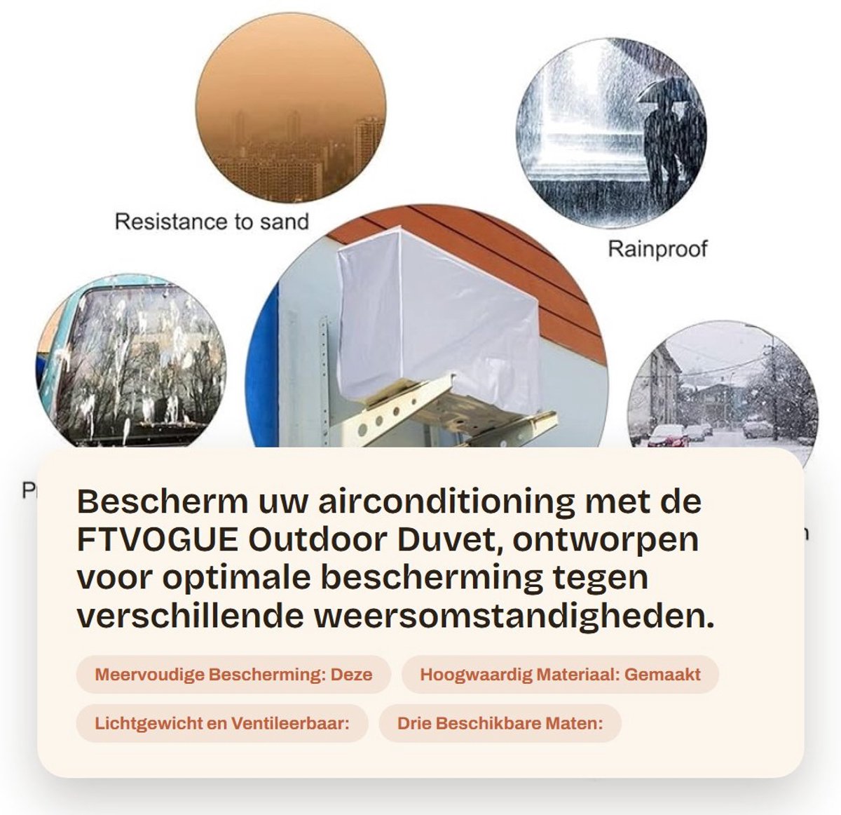 Dailygoods- Buitenbeddegoed Waterdicht - Bescherming tegen sneeuw - Bescherming tegen stof