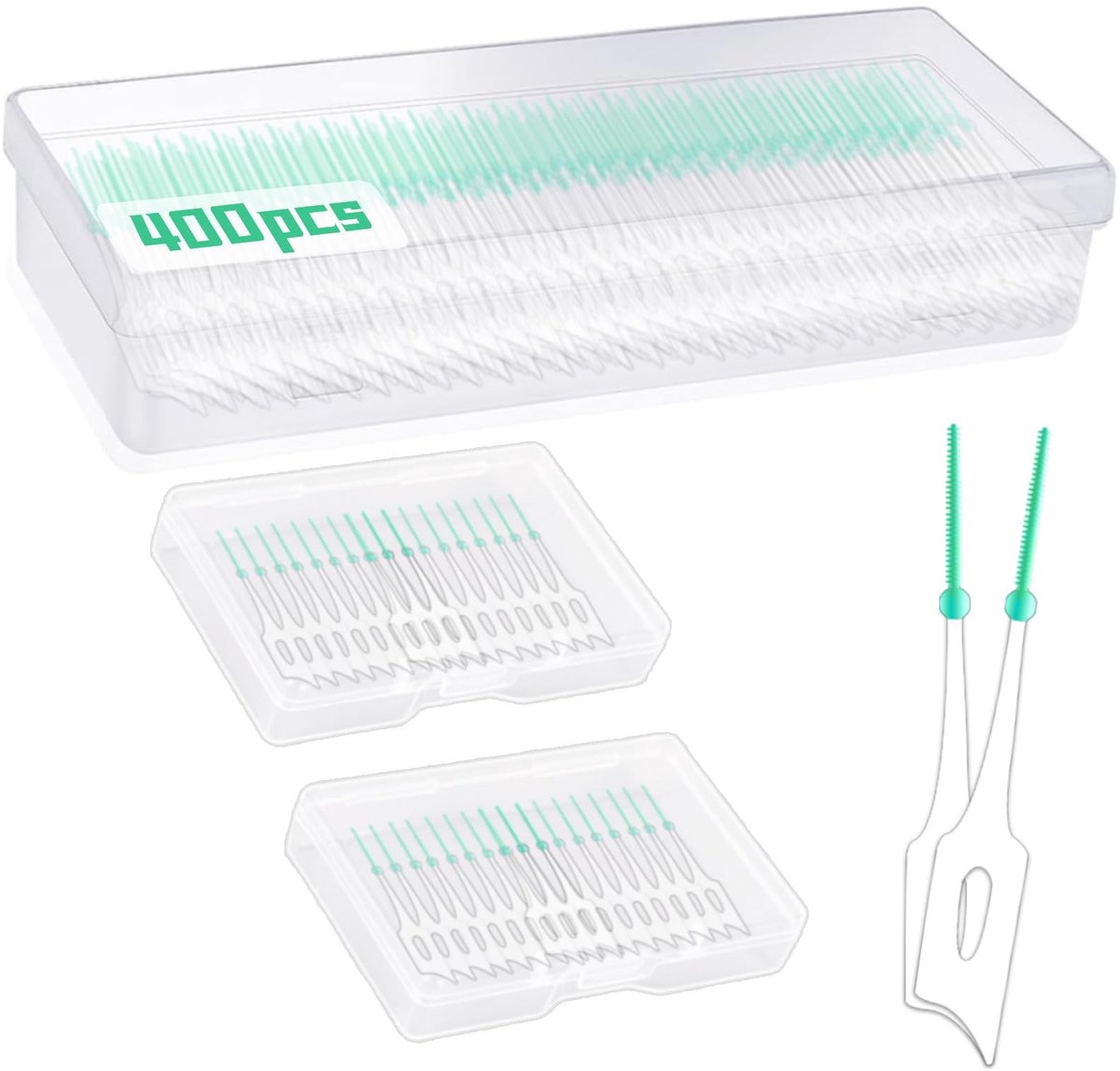 Dailygoods - 400 Stuks Interdentale Borstels voor Eenvoudige Tandenreiniging