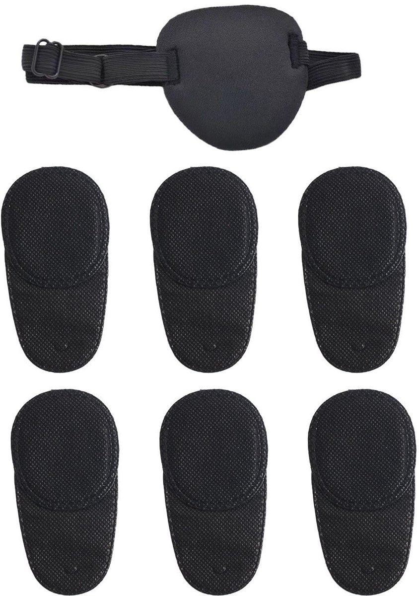 Dailygoods- Verduisteringsoogmasker - 6 Stuks Kinderen - Draagbaar Oogmasker - Herbruikbaar - Lichtblokkerend - Zacht Materiaal - 40-57 cm Verstelbaar