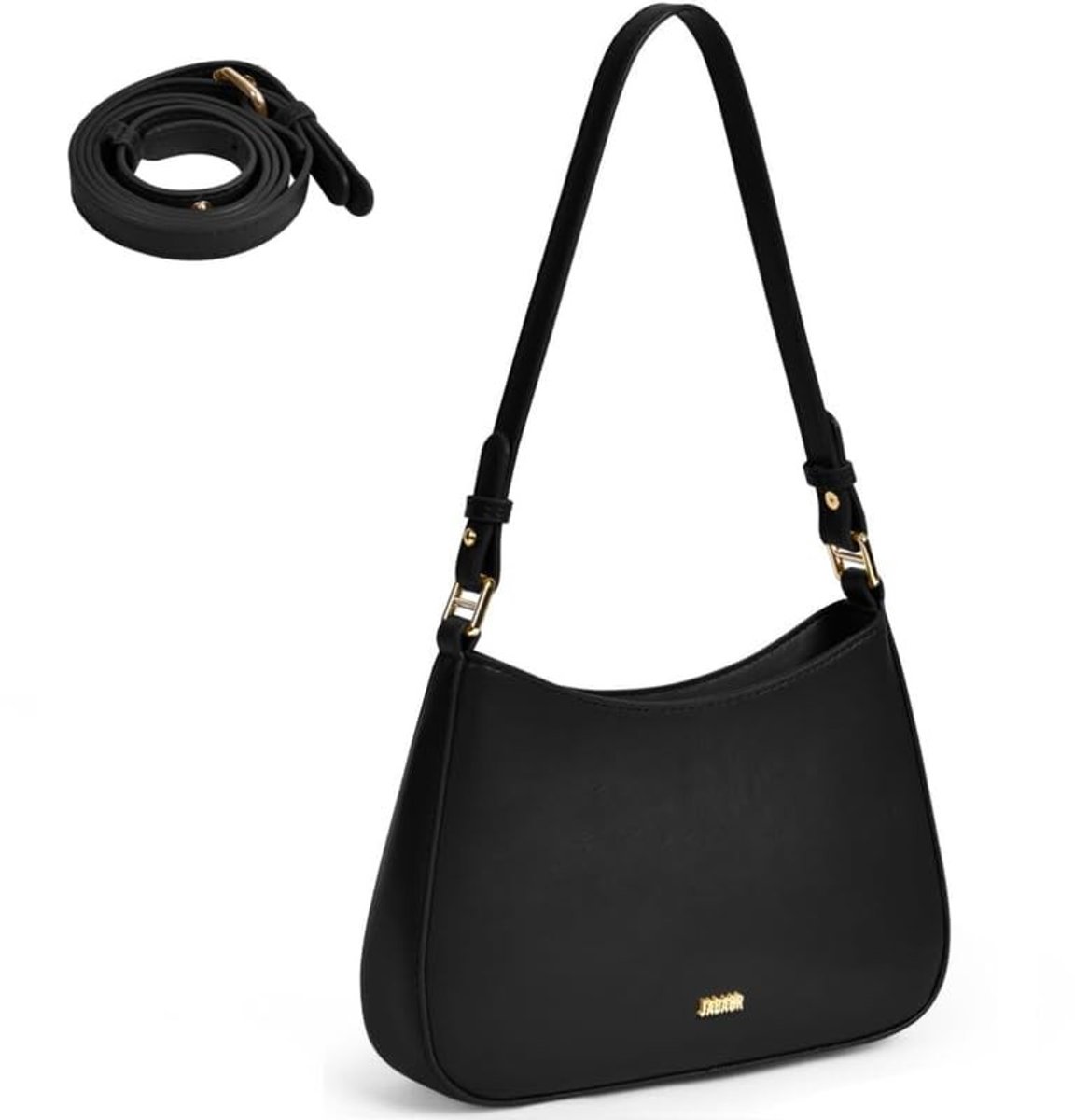 Dailygoods - Aucuu Schoudertas Y2K Clutch Purse voor vrouwen, lederen tas voor dames, crossbody tassen, lederen hobo tassen, halve maan hobo handtas, oksel portemonnee met 2 verstelbare riem, #2 Zwart, M