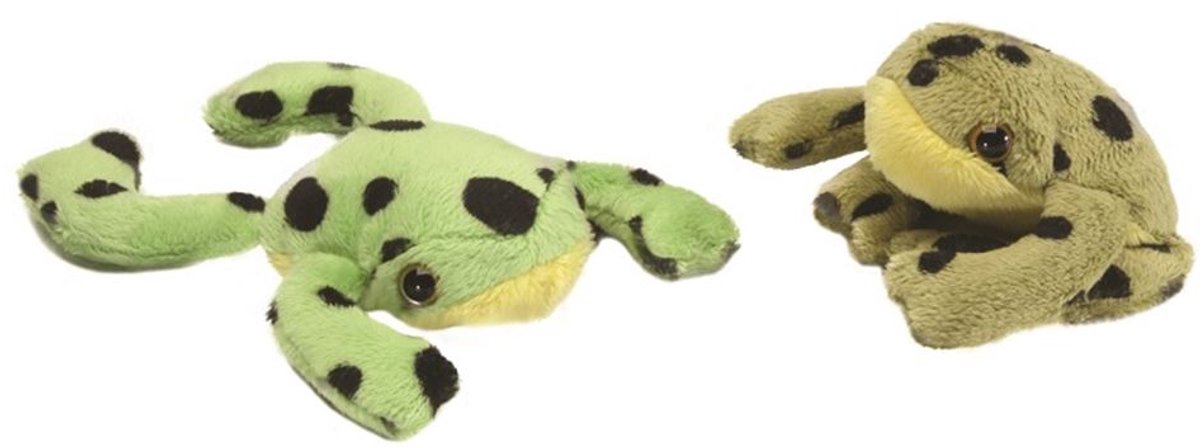 Living Nature knuffel kikker Mini Buddies pluche speelgoed.