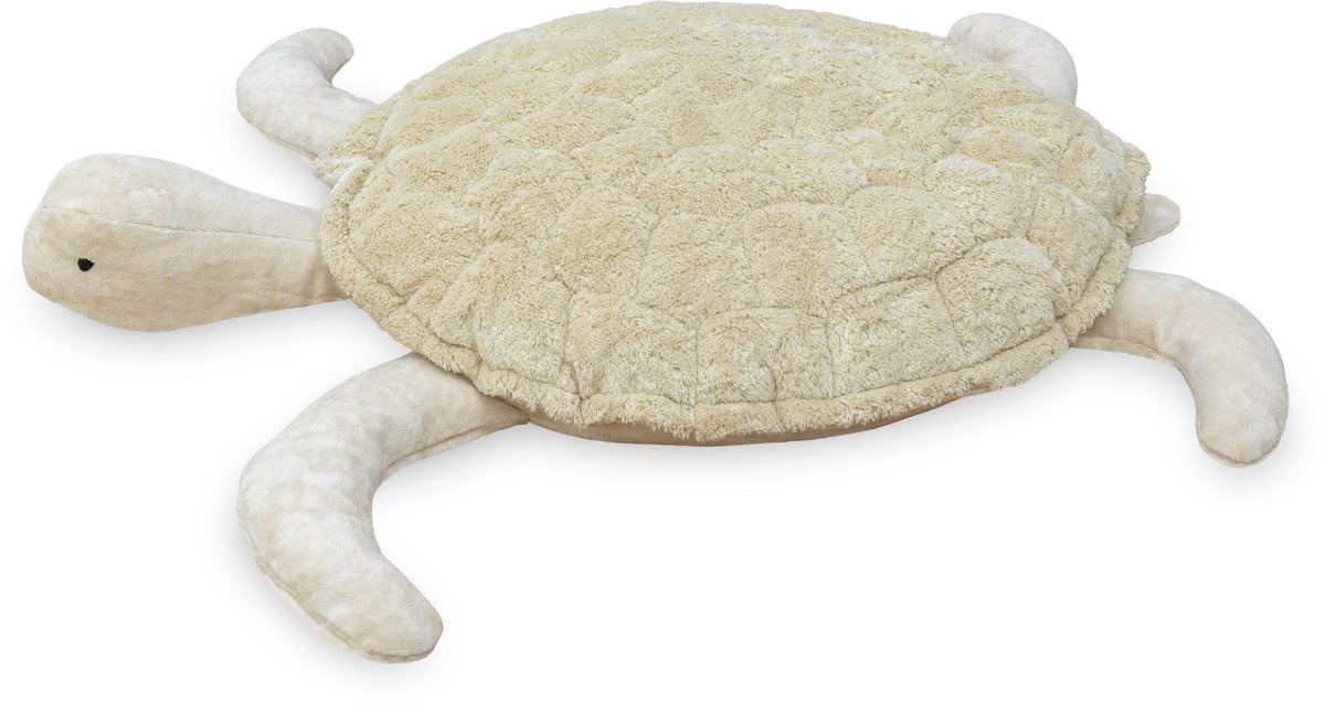 Senger Naturwelt Reuzensschildpad XL Zitzak | linnen | handgemaakt van biologisch katoen | vanaf 3 maanden