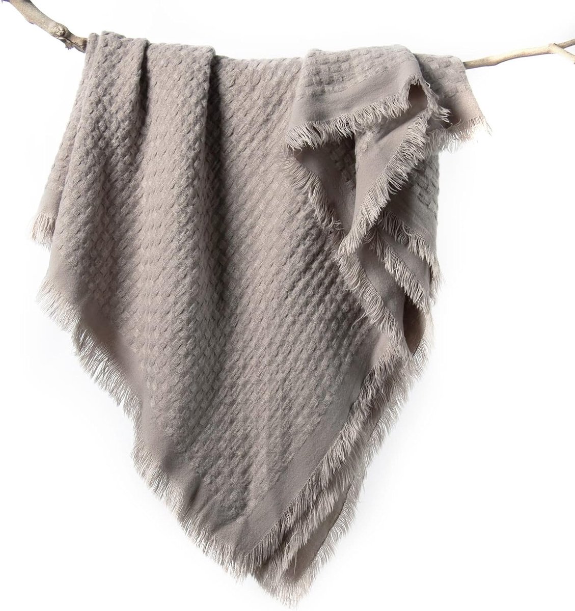 lifein Gooi deken voor bank-zachte boho-dekens, gezellige lente gebreide bruine wafeldeken, kleine gebreide boerderij lichtgewicht deken en gooit voor cadeau, bed, stoel, bank, woondecoratie